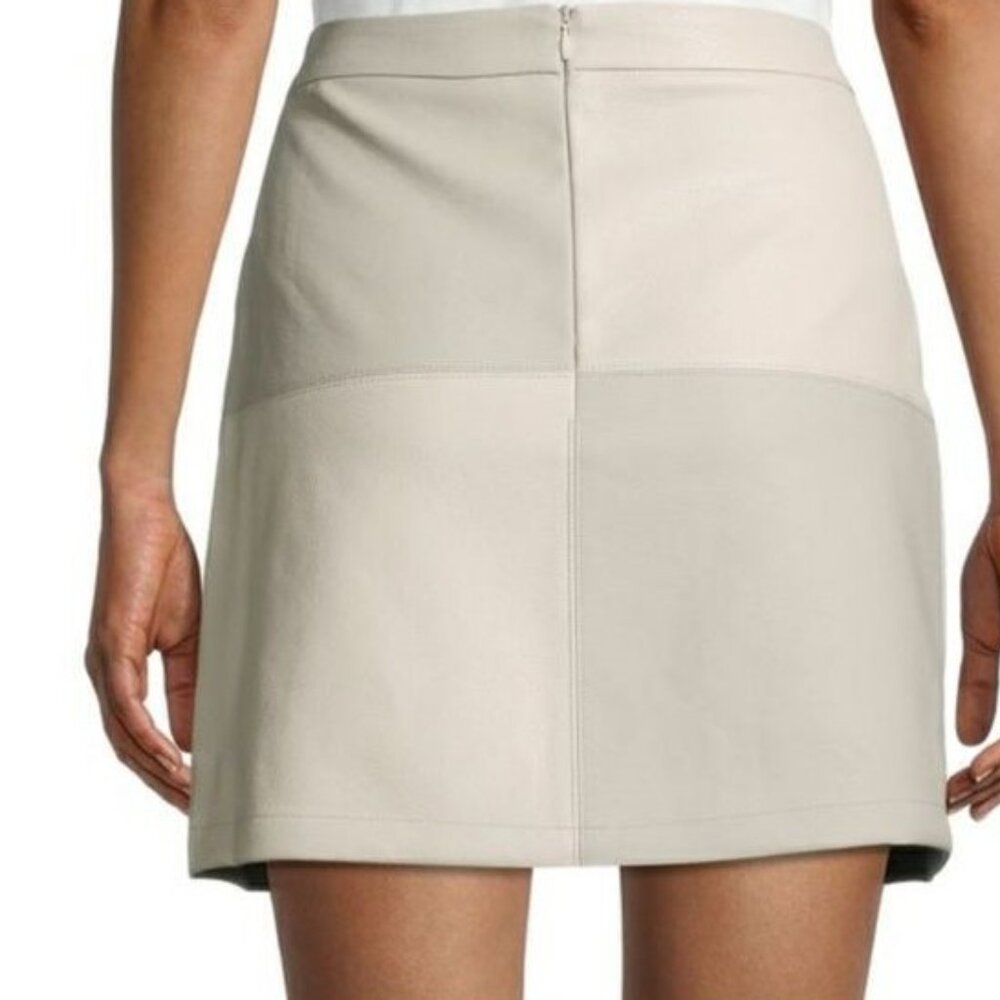 BB Dakota by Steve Madden Patchwork Faux Leather A-Line Skirt Size 10‎ NWOT